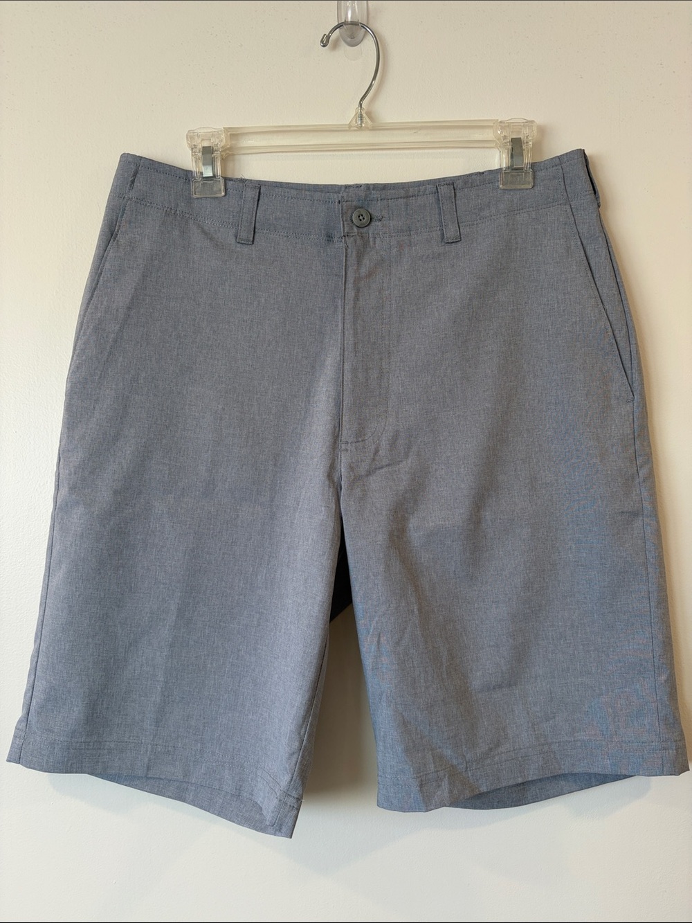 Hogan Men's Light Grey Flat Front Shorts